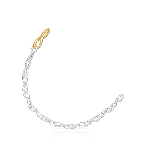 Silver and silver vermeil Bent Bracelet