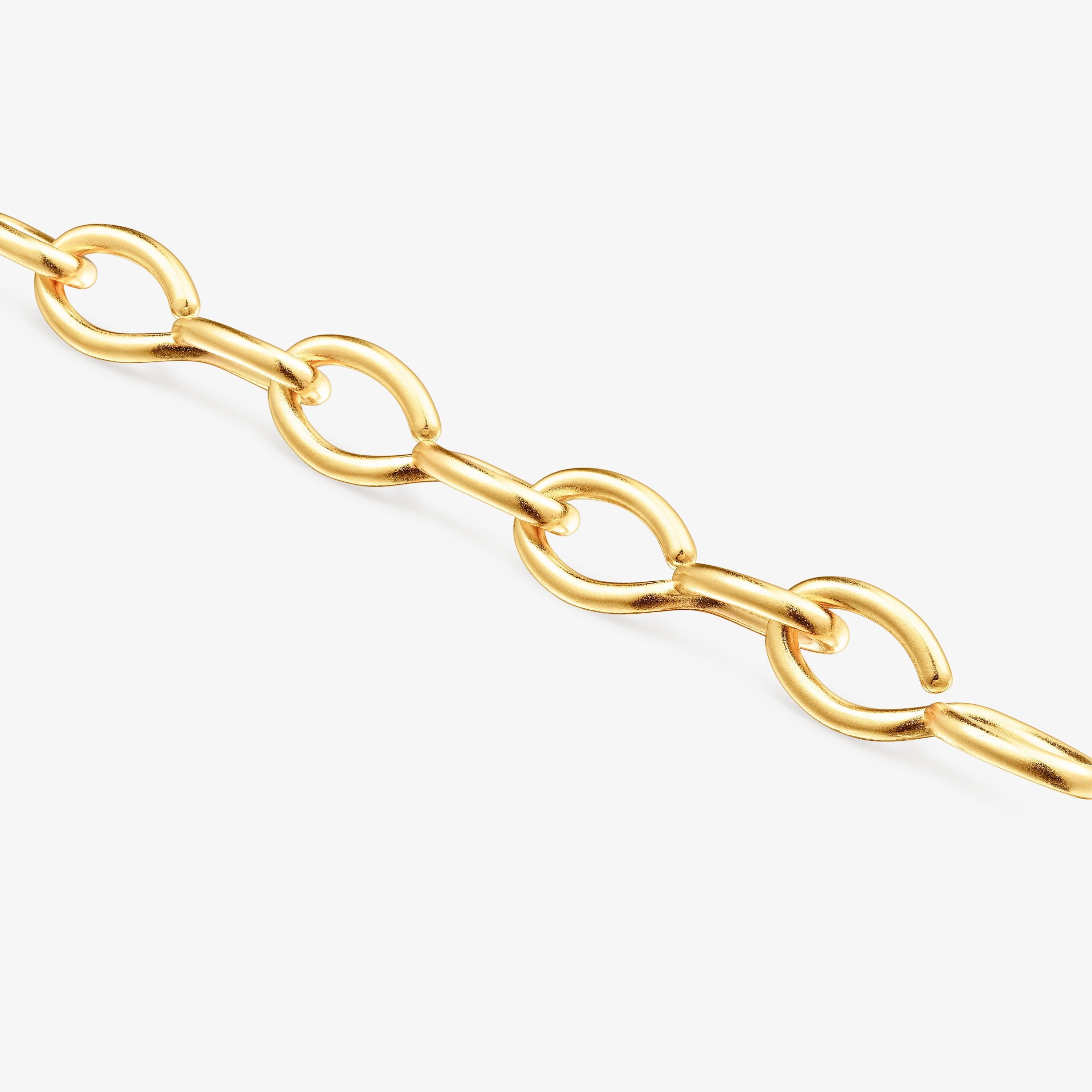 Silver vermeil Bent Bracelet