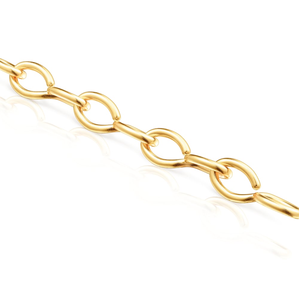 Pulsera con baño de oro 18 kt sobre plata Bent image number 2