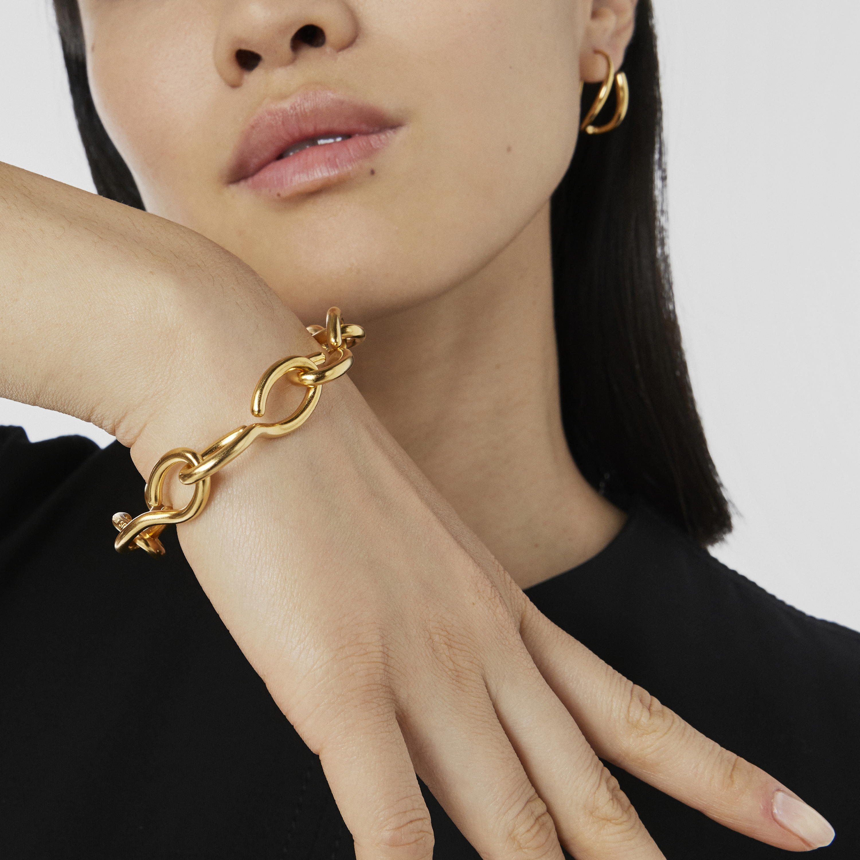 Silver vermeil Bent Bracelet