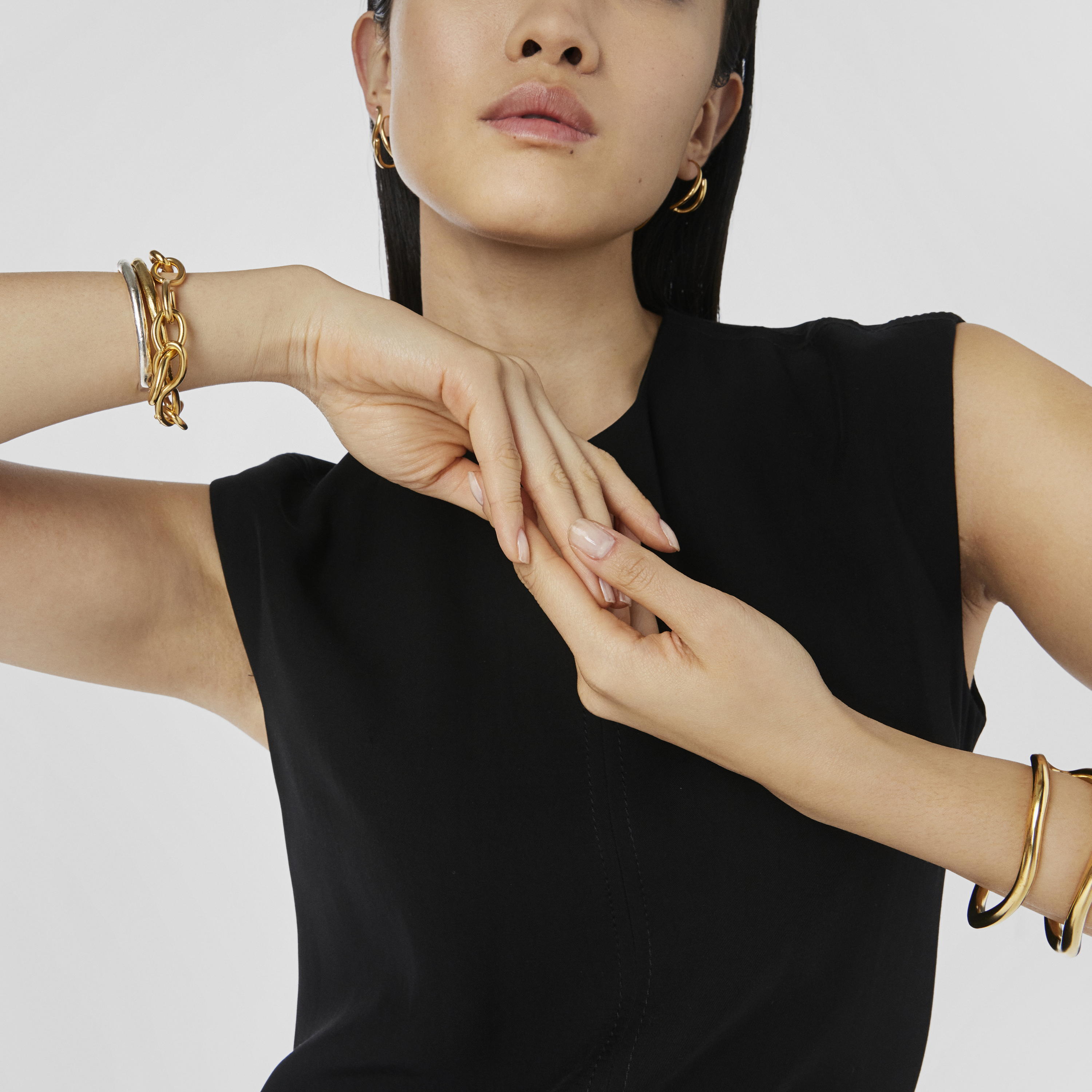 Silver vermeil Bent Bracelet