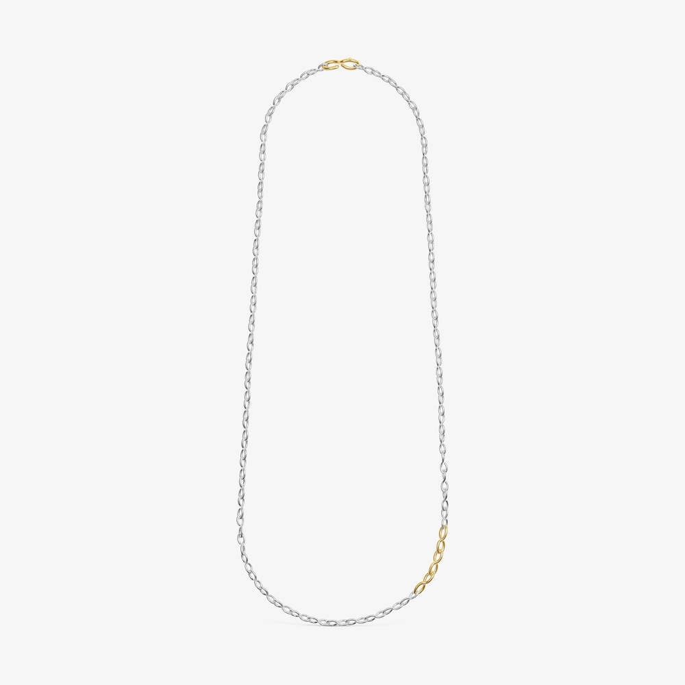 Halskette Bent aus Silber und Vermeil-Silber