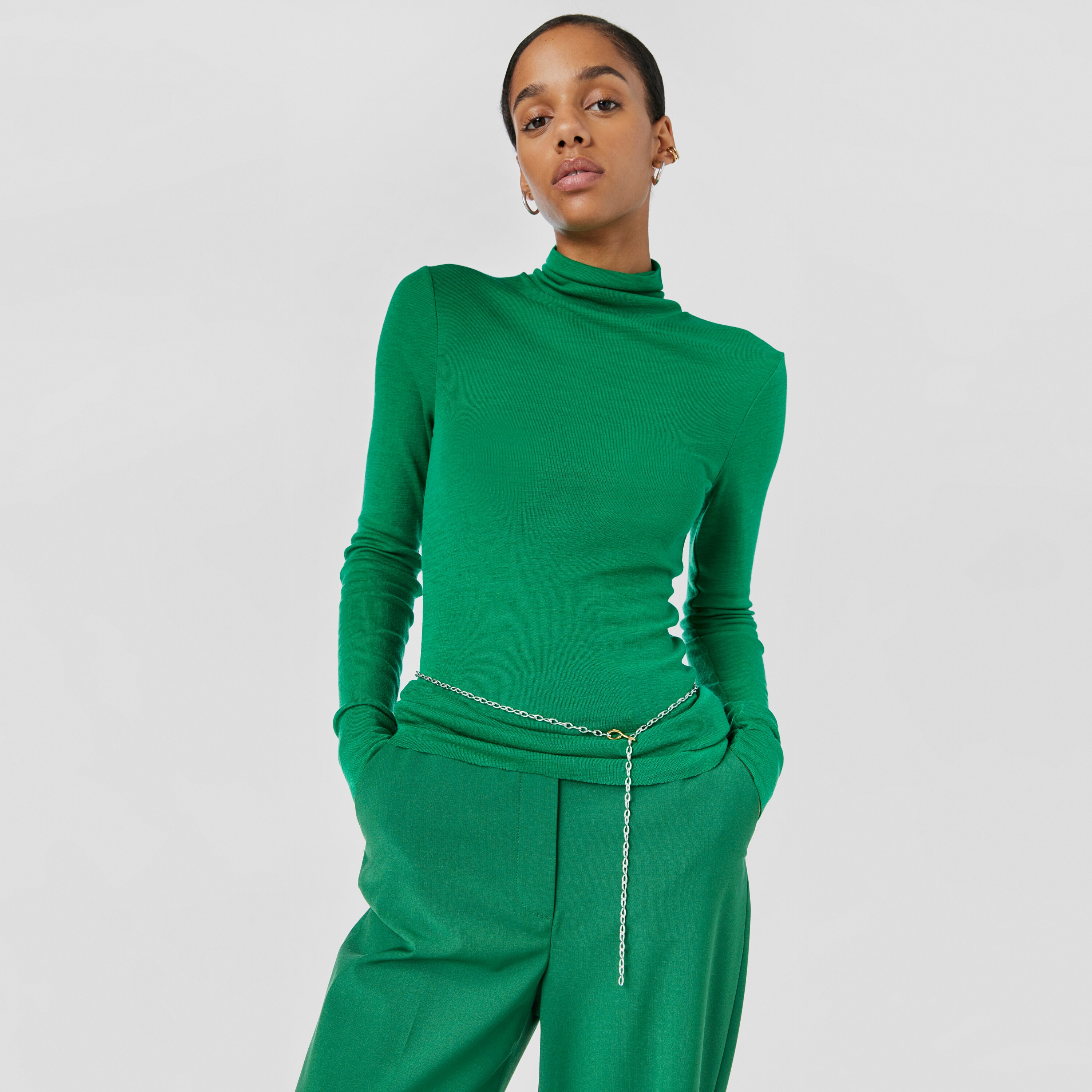 Silver and silver vermeil Bent Necklace