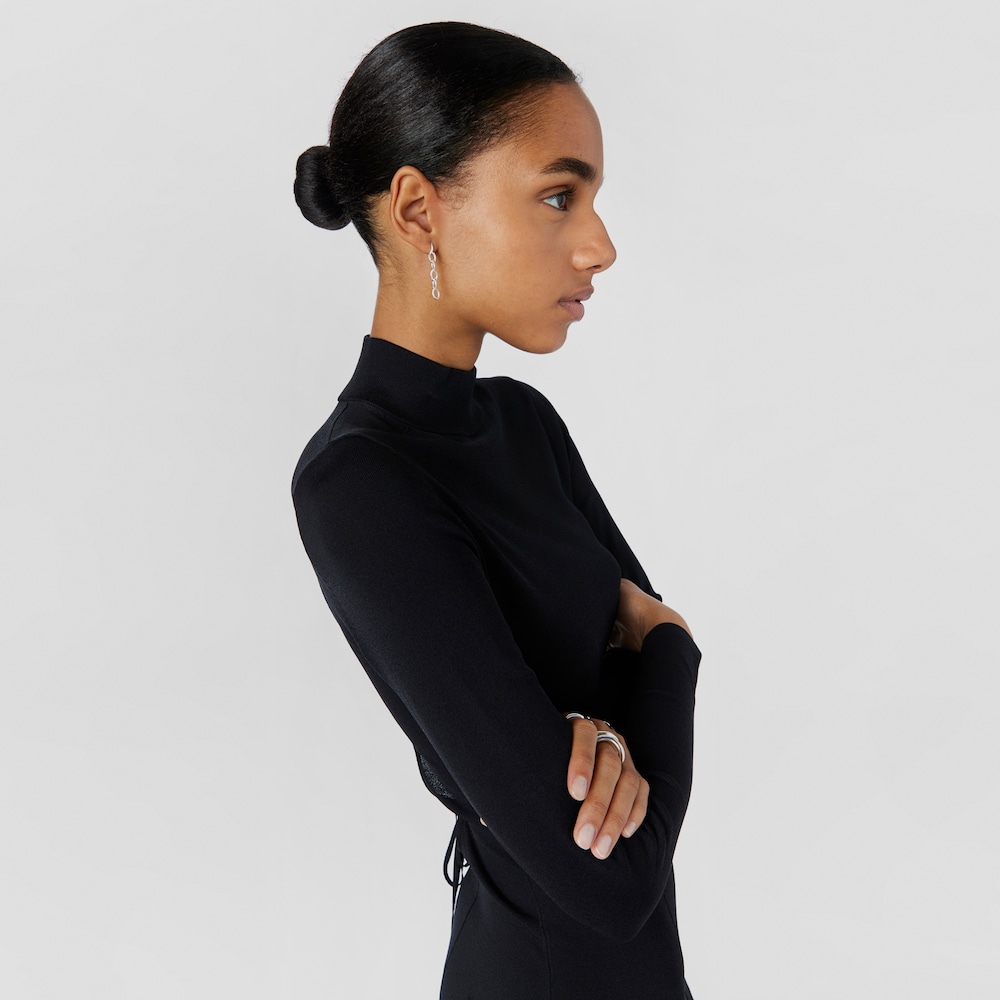 Aretes largos de plata Bent