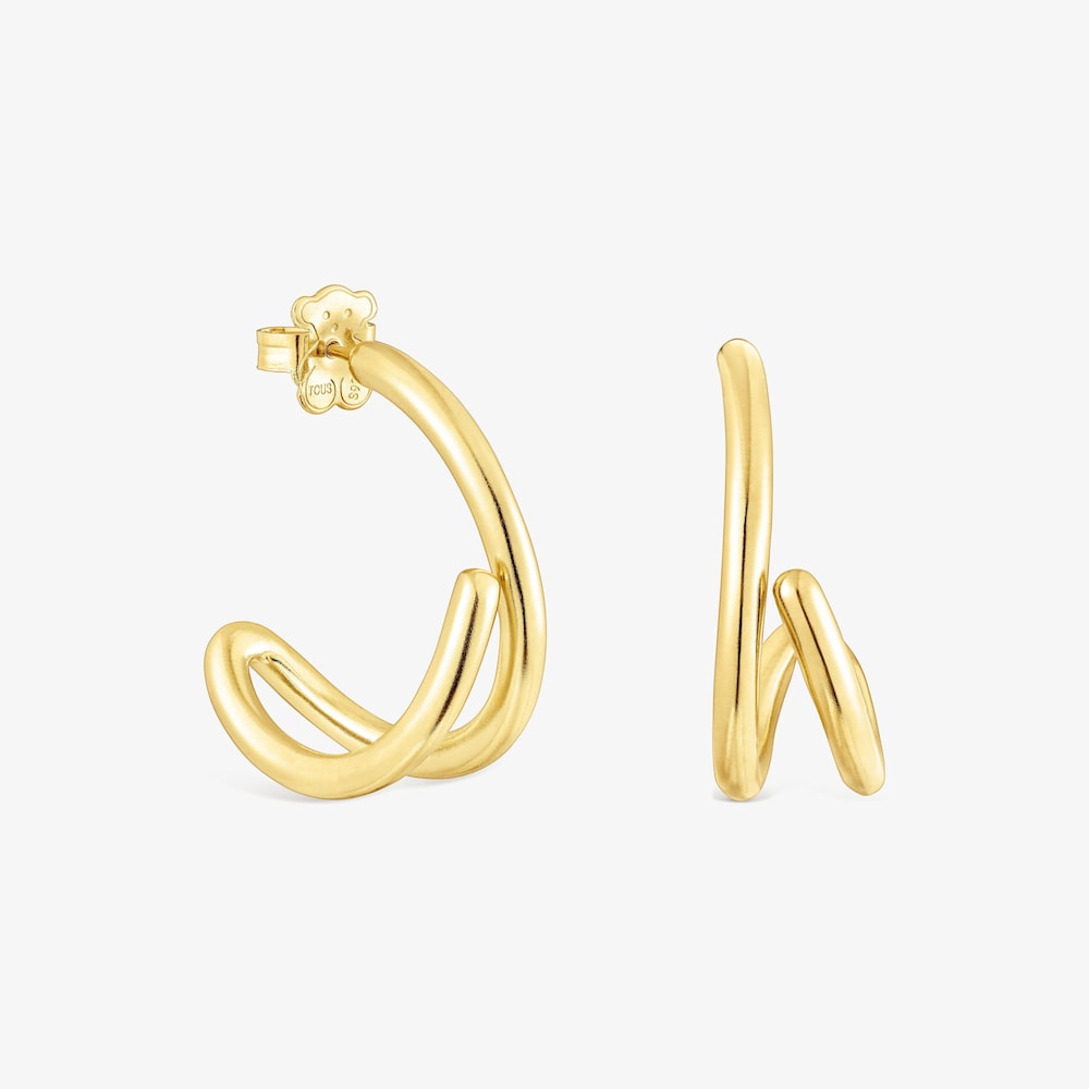 18K gold vermeil Bent Hoop earrings