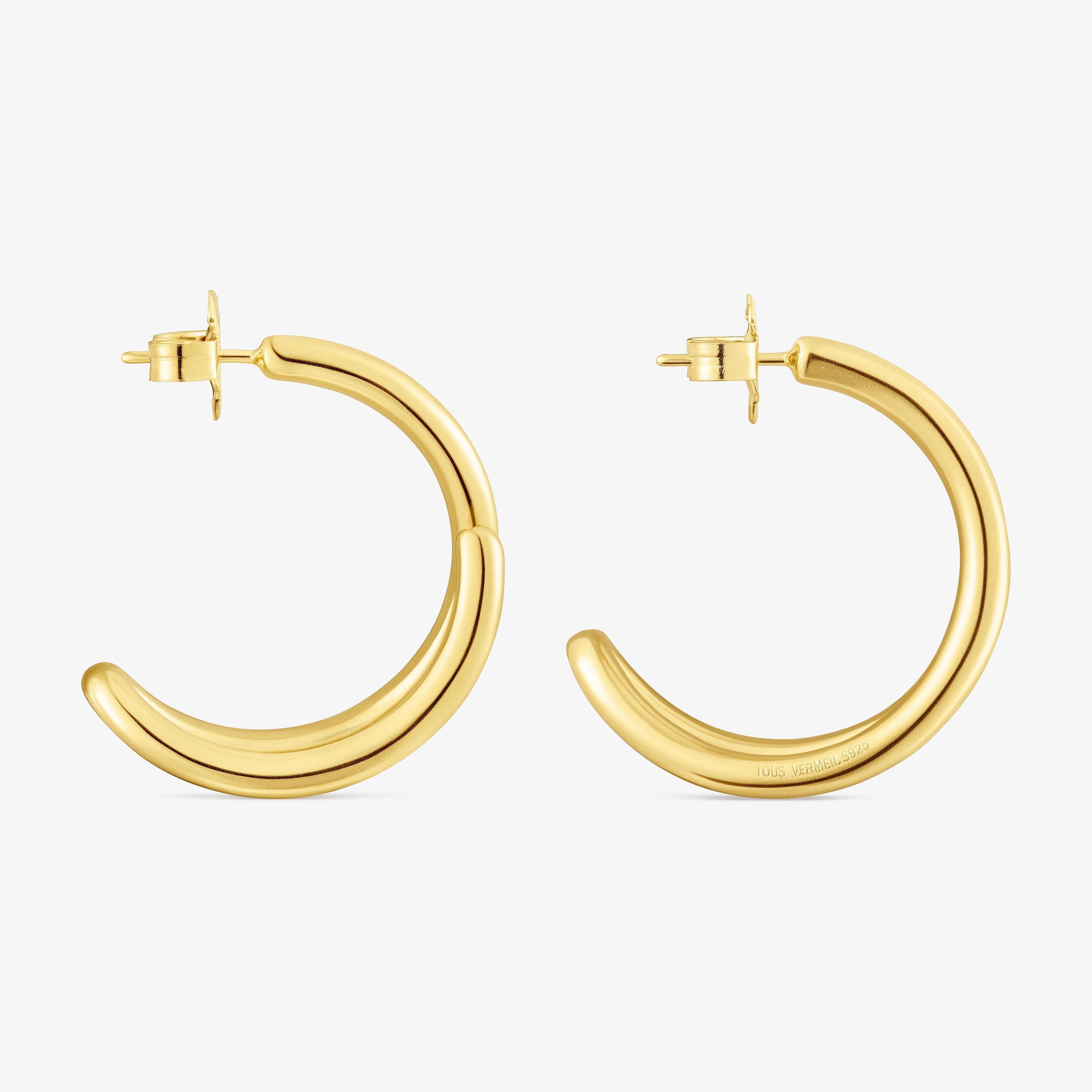 18K gold vermeil Bent Hoop earrings