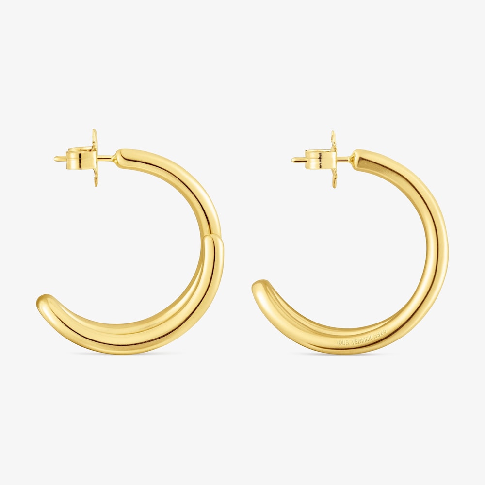 18K gold vermeil Bent Hoop earrings