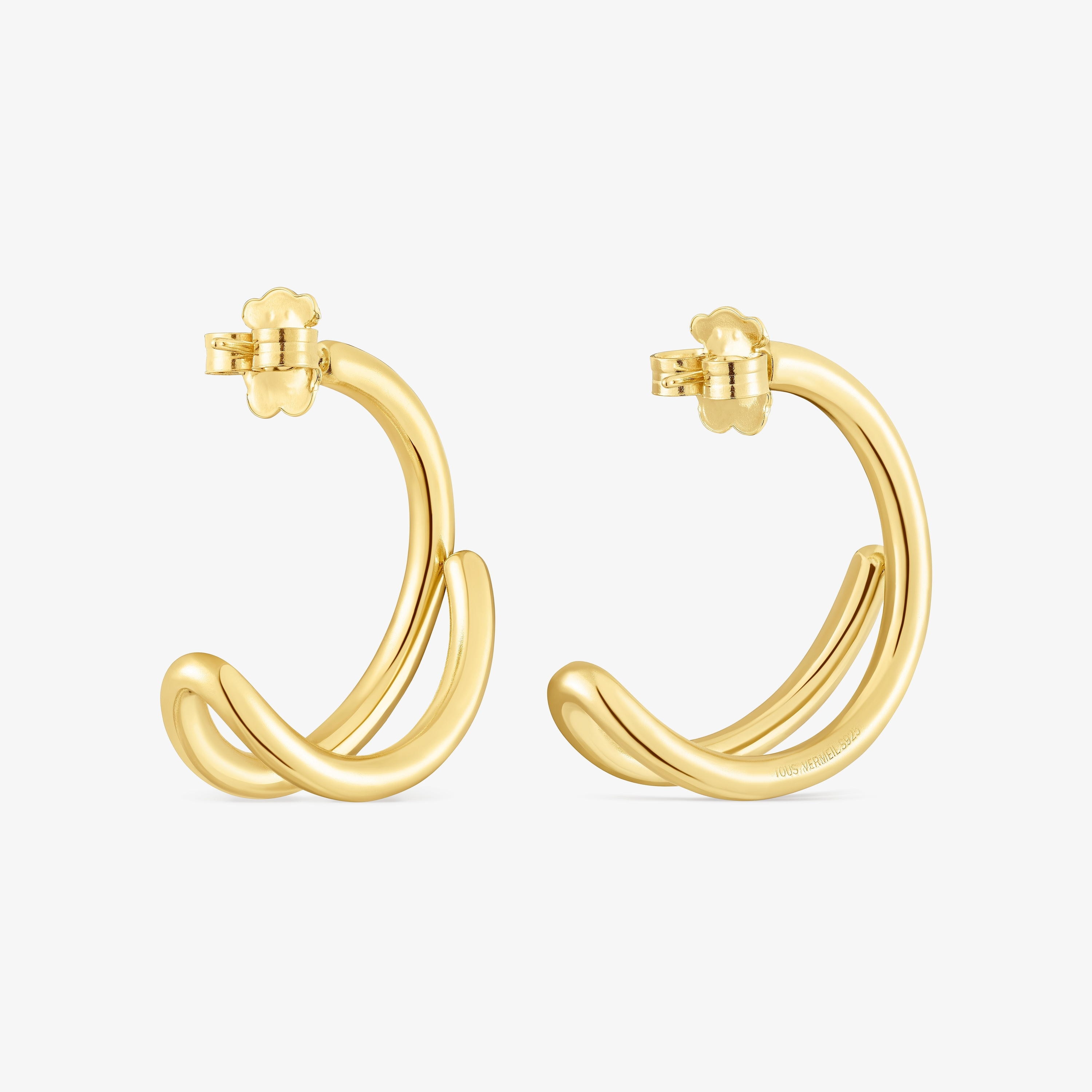 18K gold vermeil Bent Hoop earrings