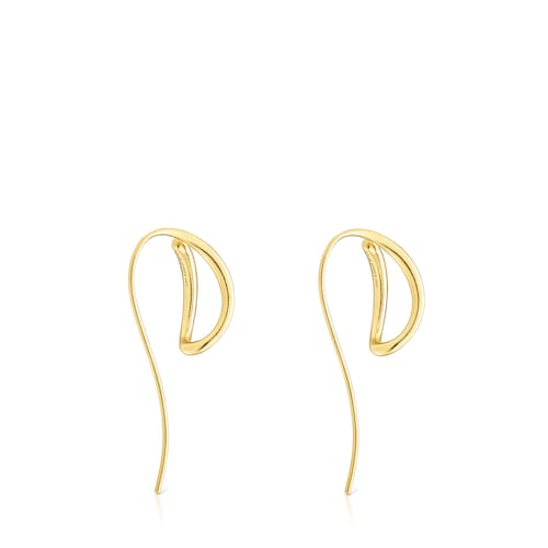 Brincos Bent em prata vermeil