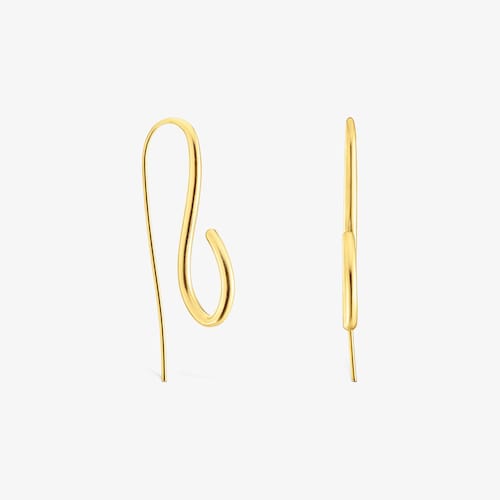 Lange Ohrringe Bent aus Vermeil-Silber