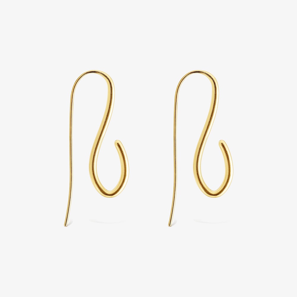 Dlouh&eacute; N&aacute;u&scaron;nice Bent z&nbsp;pozlacen&eacute;ho stř&iacute;bra