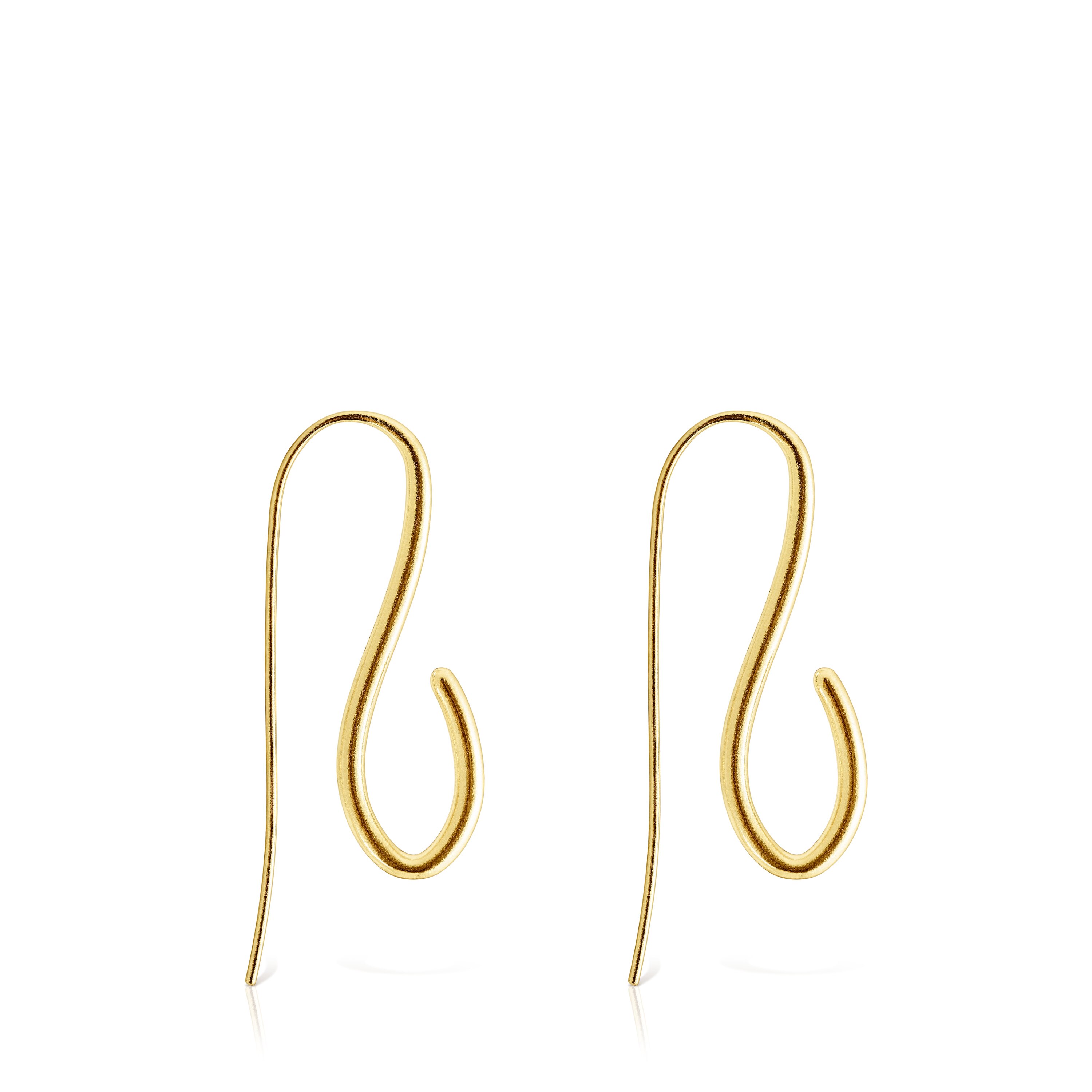 Long silver vermeil Bent Earrings