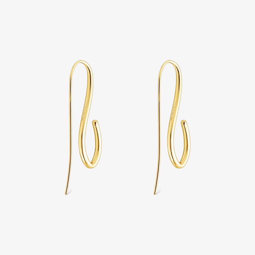 Dlouh&eacute; N&aacute;u&scaron;nice Bent z&nbsp;pozlacen&eacute;ho stř&iacute;bra