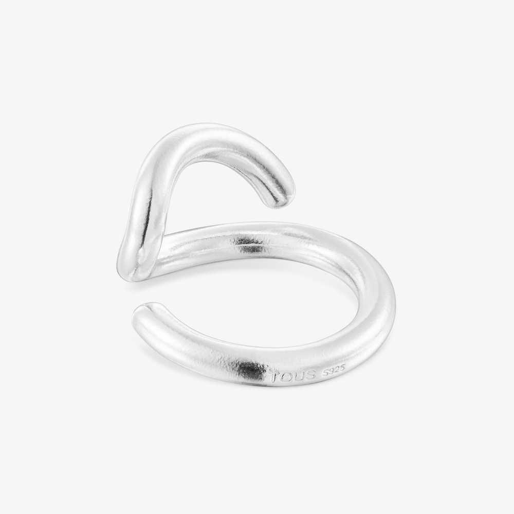 Silver Bent Open ring