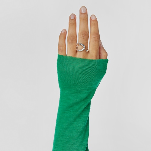 Silver Bent Open ring