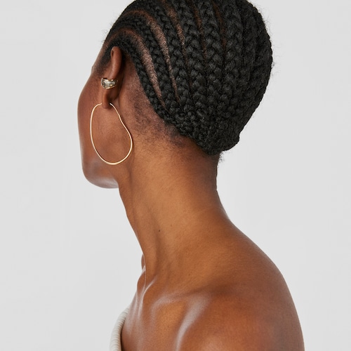 Earcuf Twiling em prata vermeil e dark silver