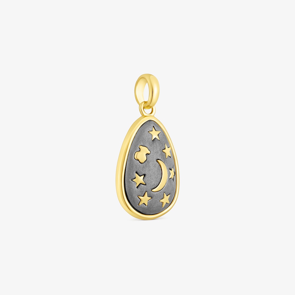 Penjoll de plata vermeil i dark silver 15 mm Twiling