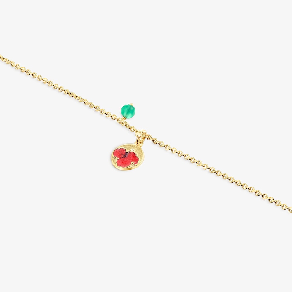 Silver vermeil Maga Bracelet with chalcedony and flower