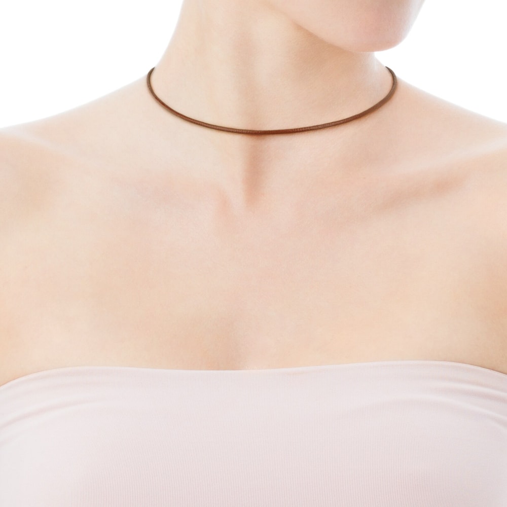 Cadena TOUS Chokers de cuero en color natural