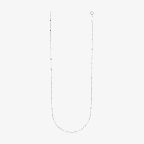 Collaret de plata amb boles intercalades, 50 cm Chain
