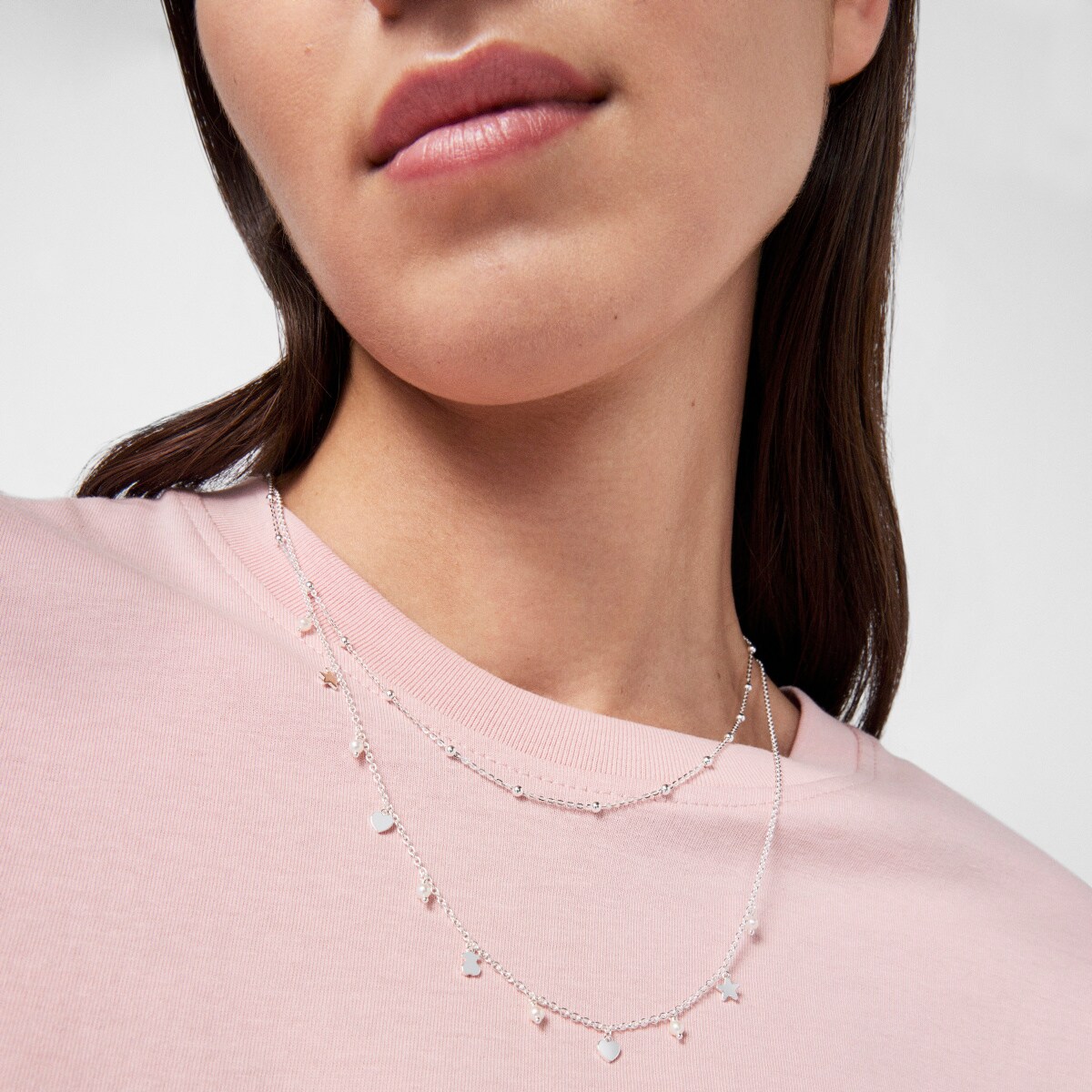 Gargantilla bolitas de plata, 44 cm TOUS Chain