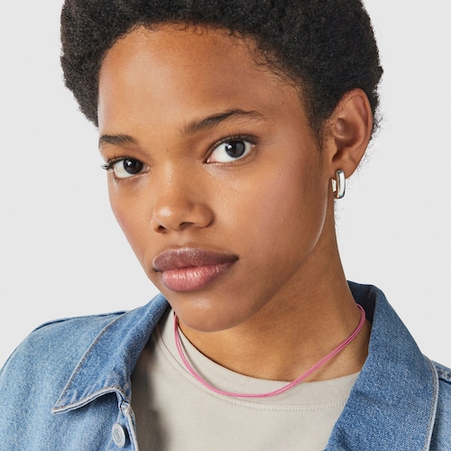 Colar TOUS Nylon Basics em nylon rosa