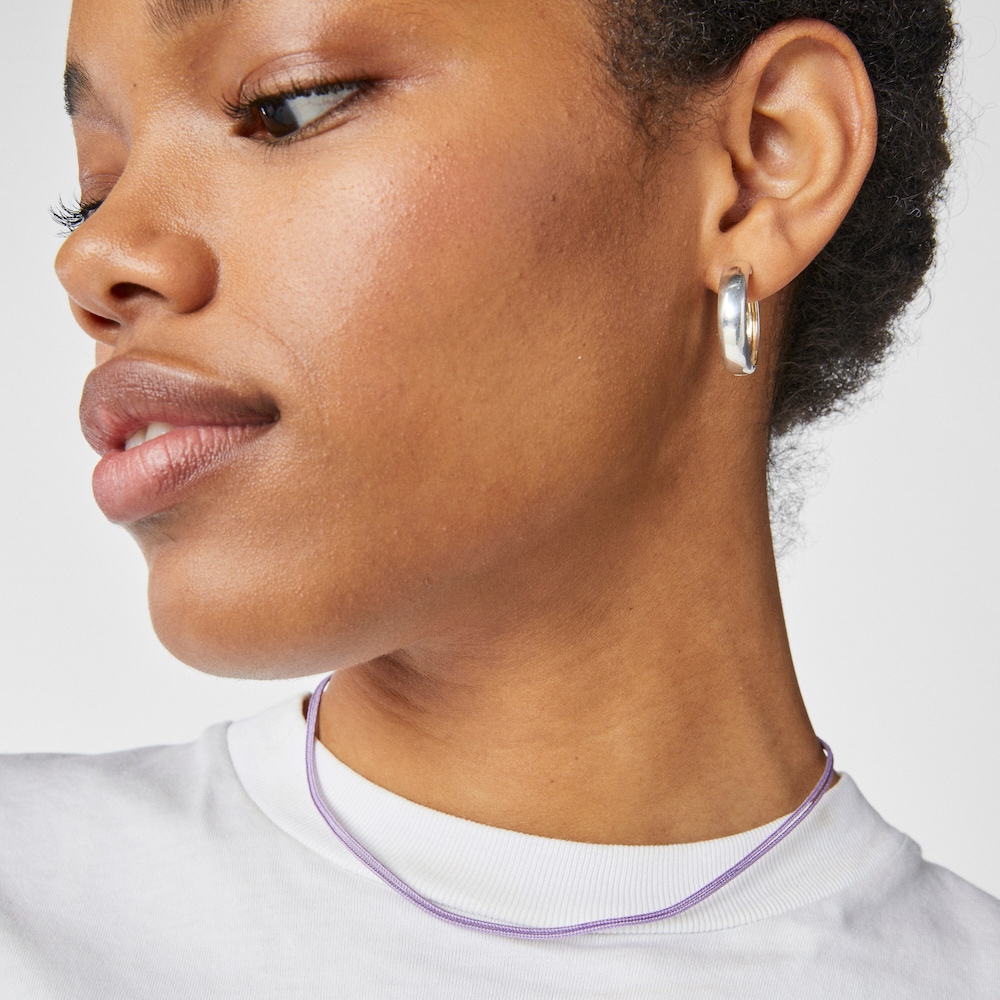 Collar doble de nylon lila TOUS Nylon Basics