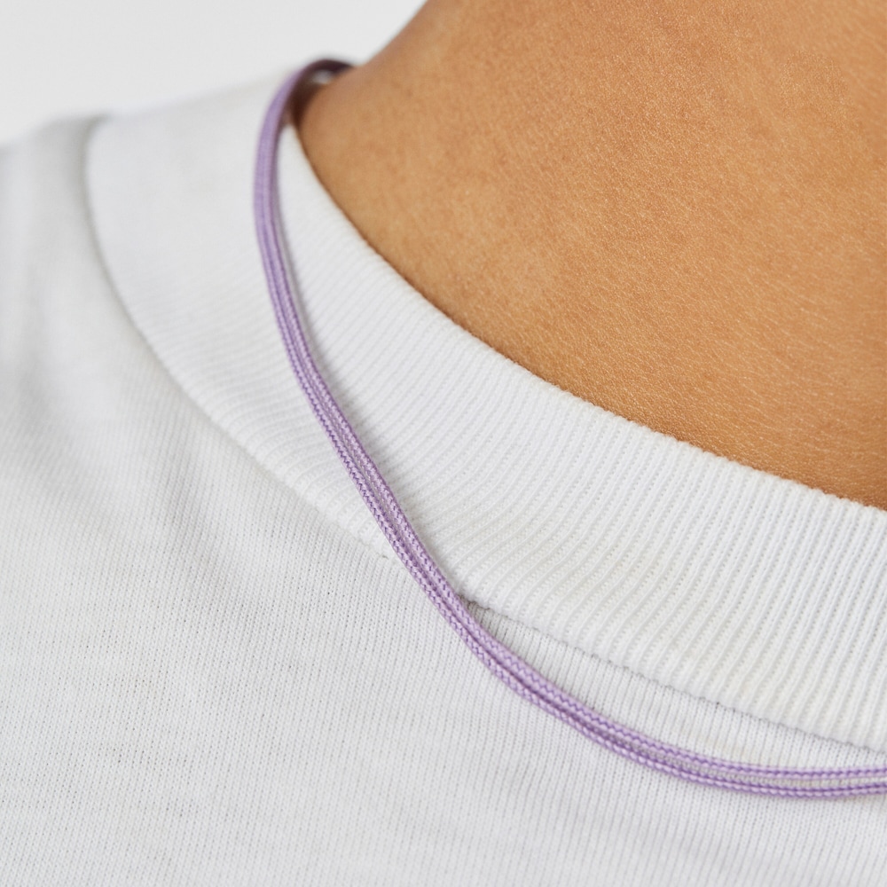 Collar doble de nylon lila TOUS Nylon Basics