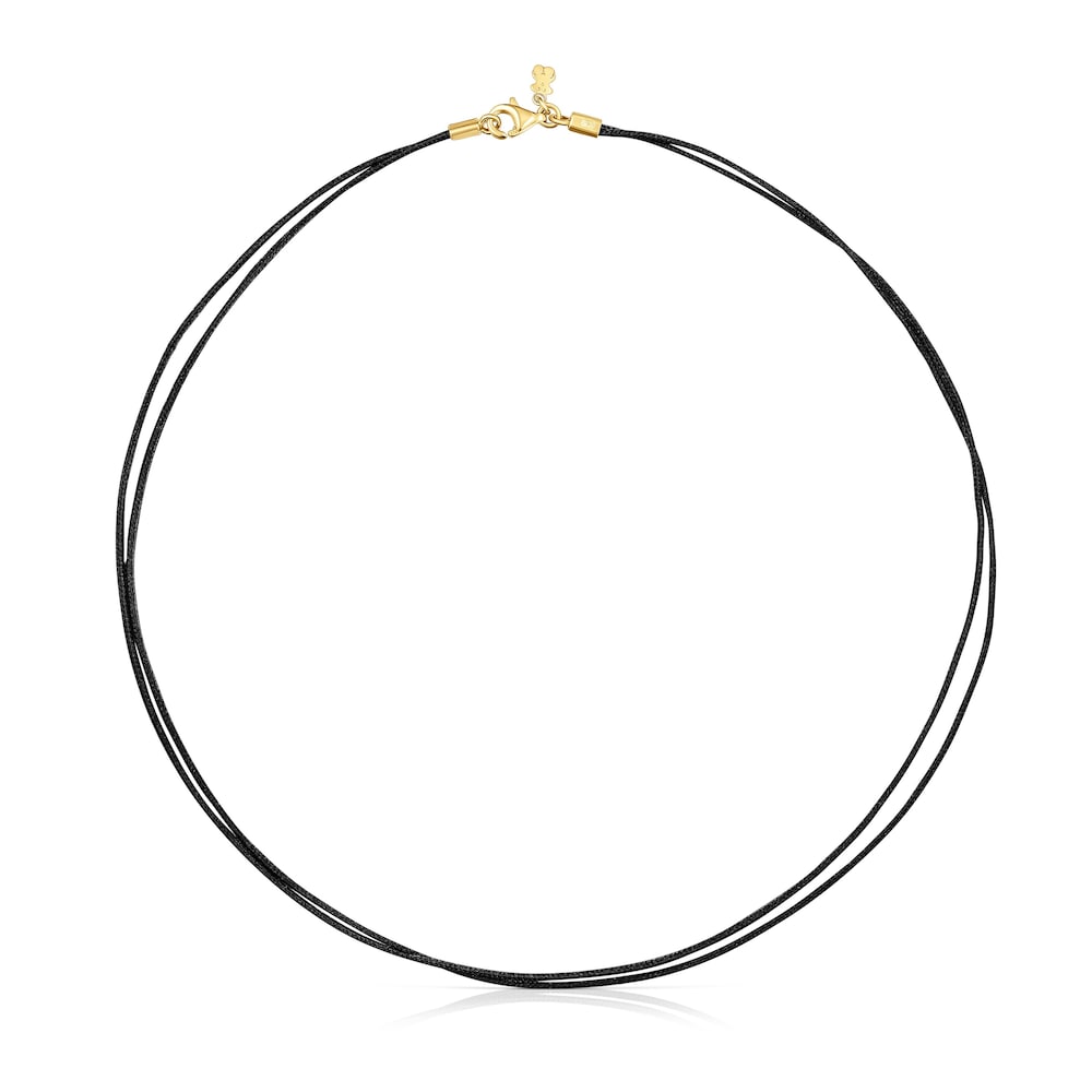 Collar doble de nylon negro TOUS Nylon Basics