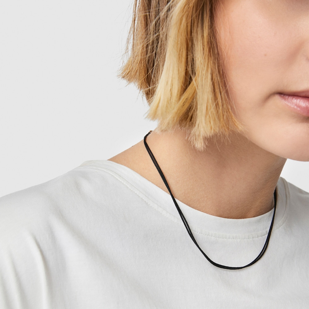 Collar doble de nylon negro TOUS Nylon Basics