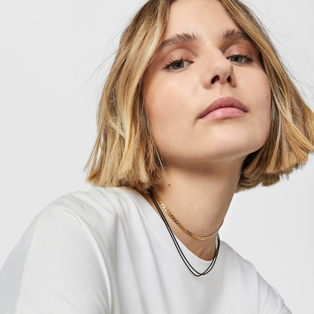 Collar doble de nylon negro TOUS Nylon Basics