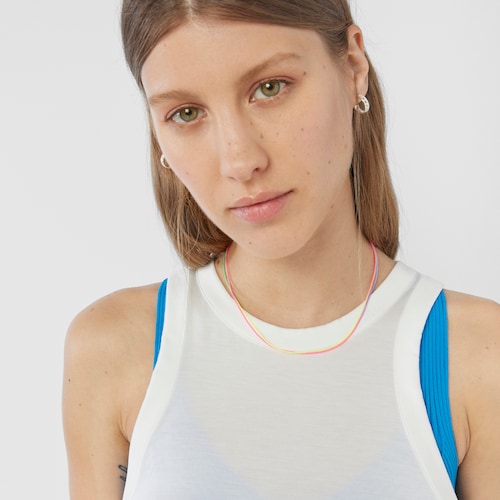 Nylon double necklace with silver TOUS Pride