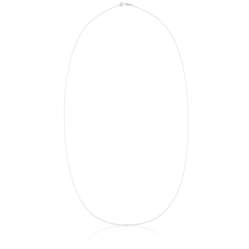 Collaret llarg de plata amb boles, 90 cm Chain