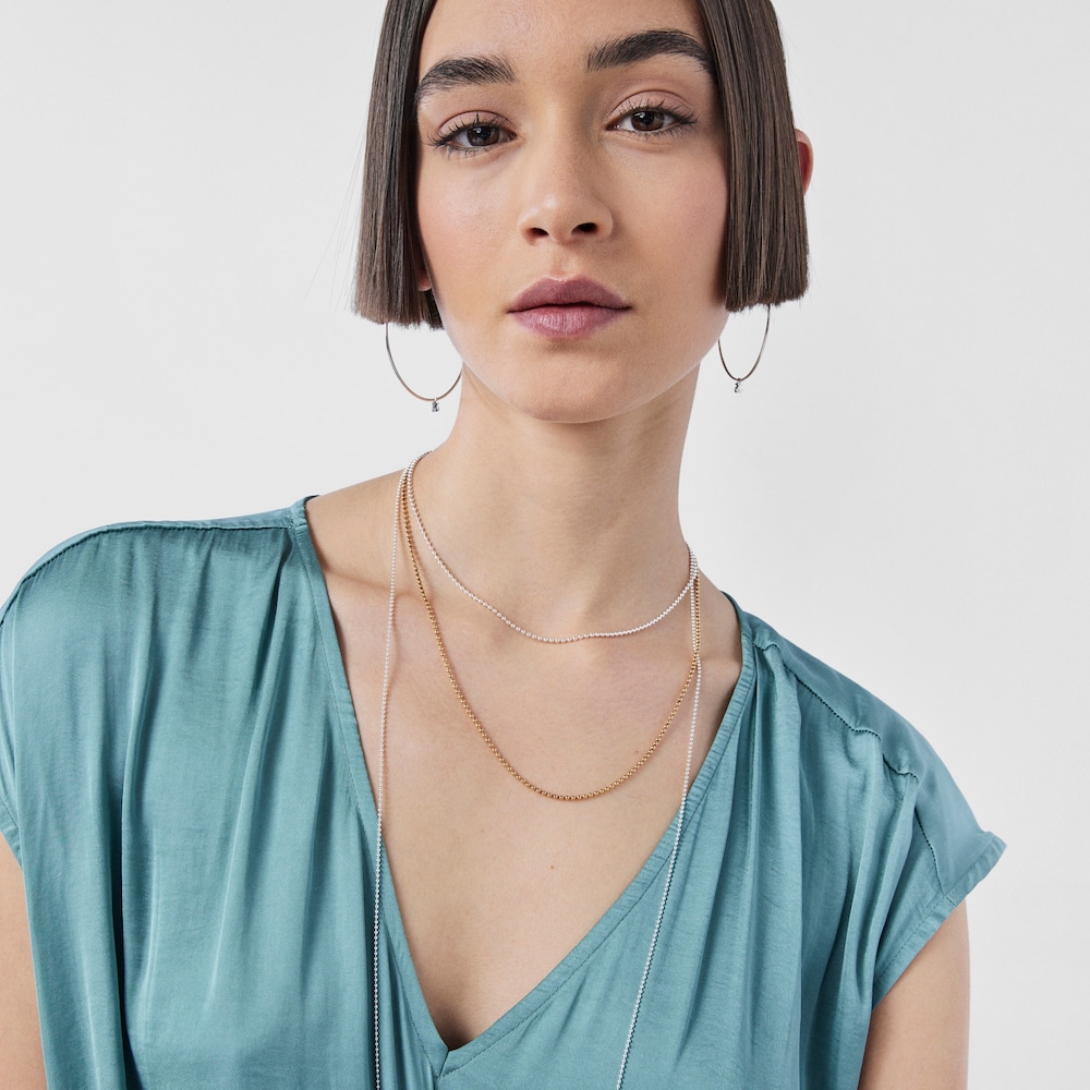 Łańcuszek Tous srebrny 90 cm