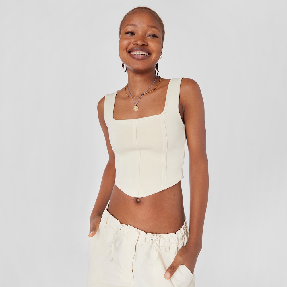 Collar de hilo trenzado rosa y azul con cierre con ba&ntilde;o de oro 18 kt sobre plata Effecttous