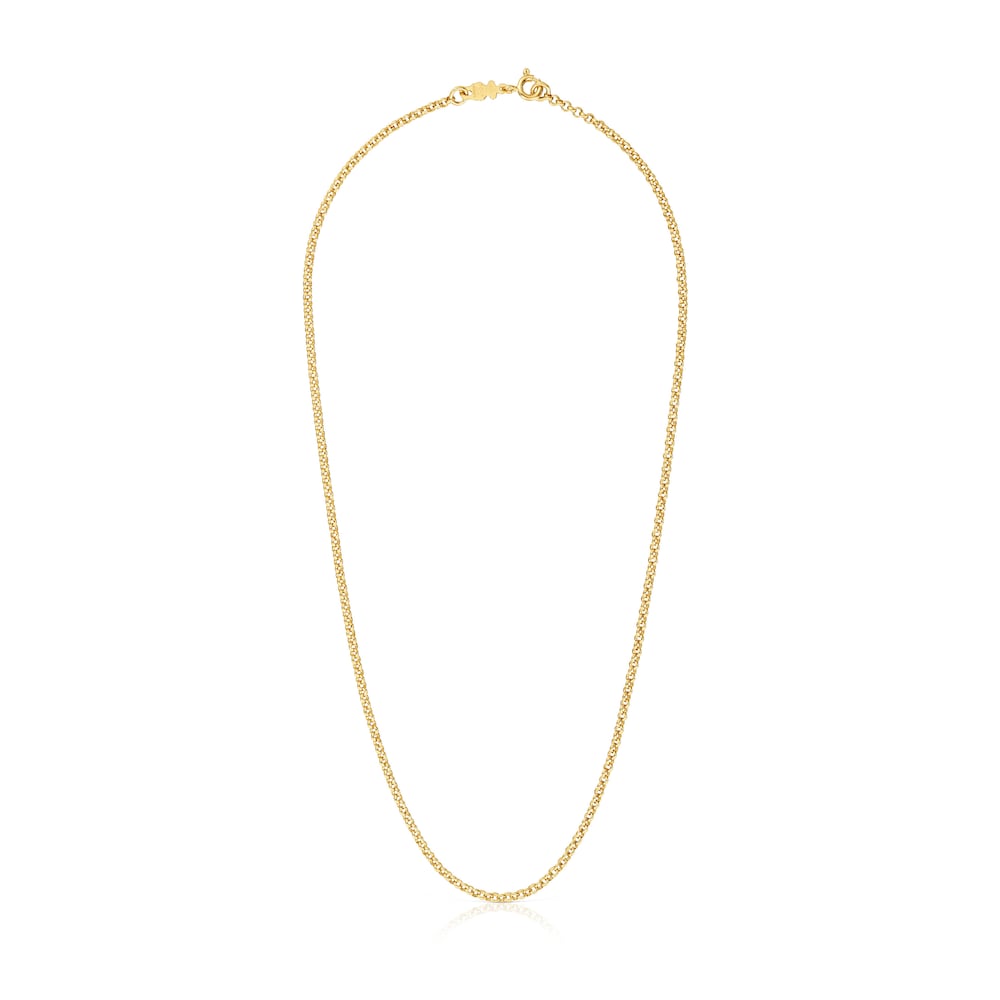 Gargantilla con baño de oro de 18 kt sobre plata y anillas 45 cm TOUS Chain Gargantilla con baño de oro de 18 kt sobre plata y anillas 45 cm TOUS Chain