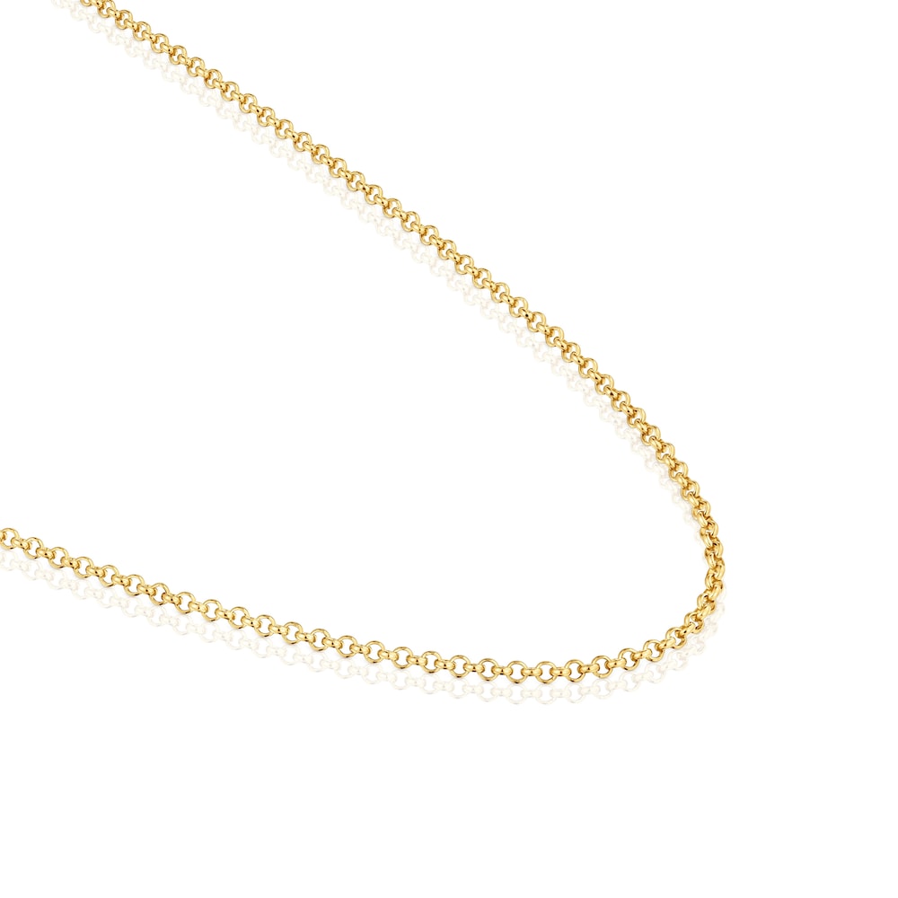 Gargantilla con baño de oro de 18 kt sobre plata y anillas 45 cm TOUS Chain Gargantilla con baño de oro de 18 kt sobre plata y anillas 45 cm TOUS Chain