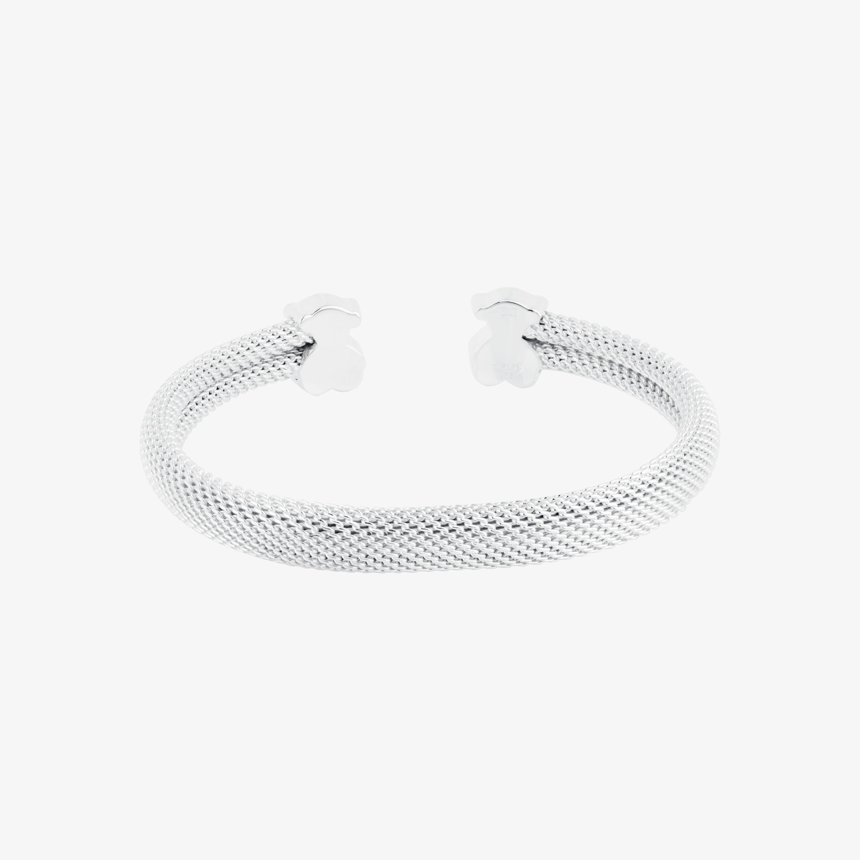 Silver Bangle TOUS Mesh Bear motifs 0,7x0,4cm