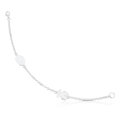 Pulsera cadena de plata con motivo TOUS Bear