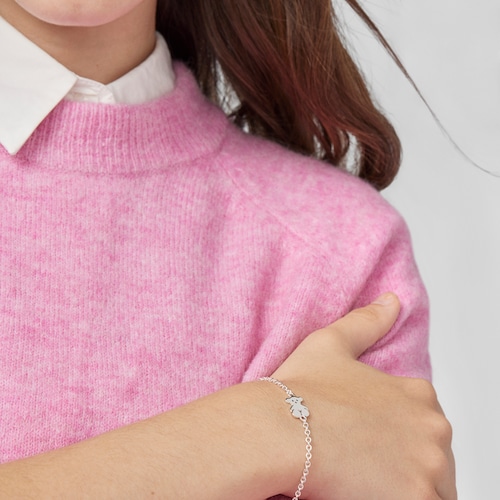 Pulsera cadena de plata con motivo TOUS Bear