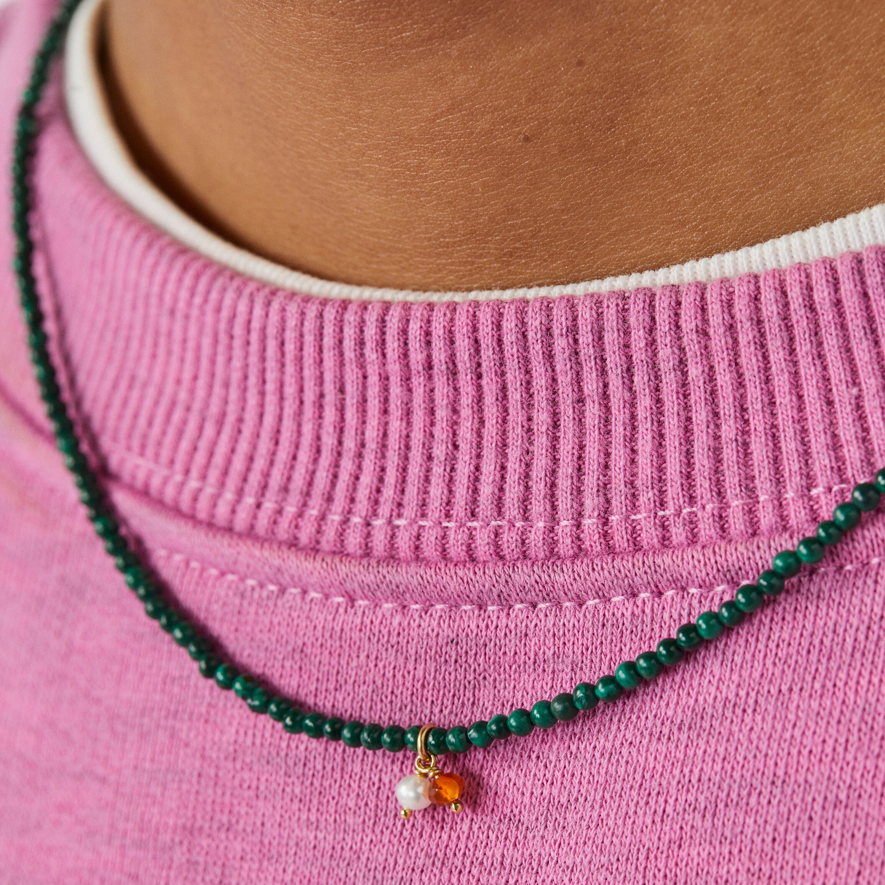 Necklace with malachite TOUS Camille