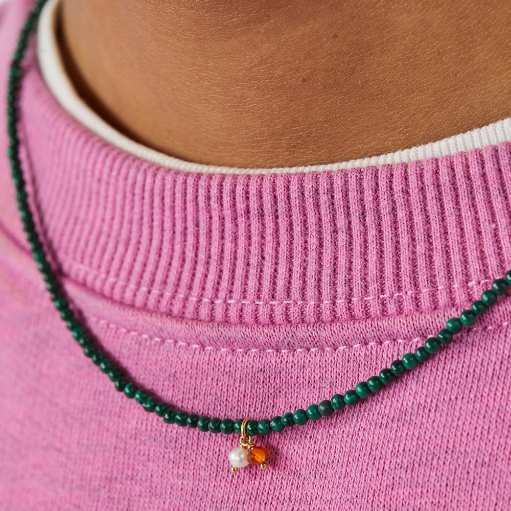 Necklace with malachite TOUS Camille
