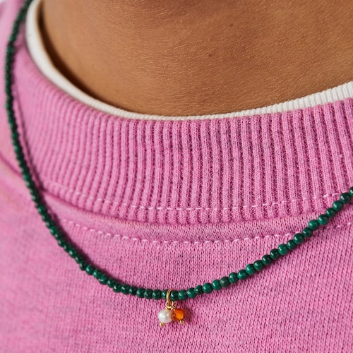 Necklace with malachite TOUS Camille