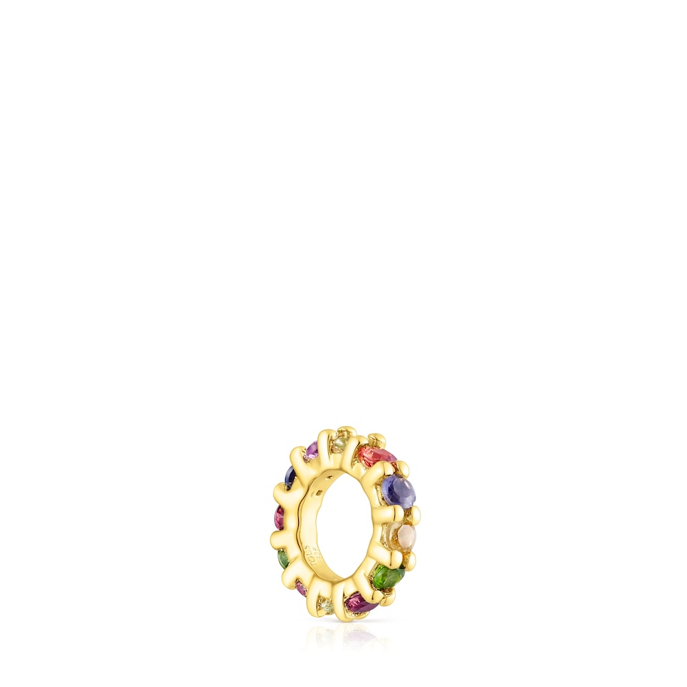 Colgante con baño de oro 18 kt sobre plata y gemas Virtual Garden image number 1