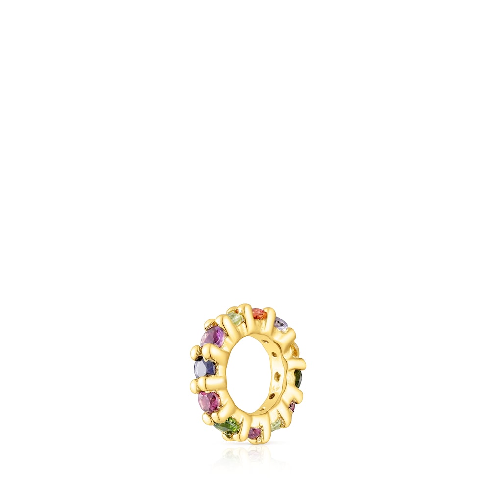 Colgante con baño de oro 18 kt sobre plata y gemas Virtual Garden image number 2
