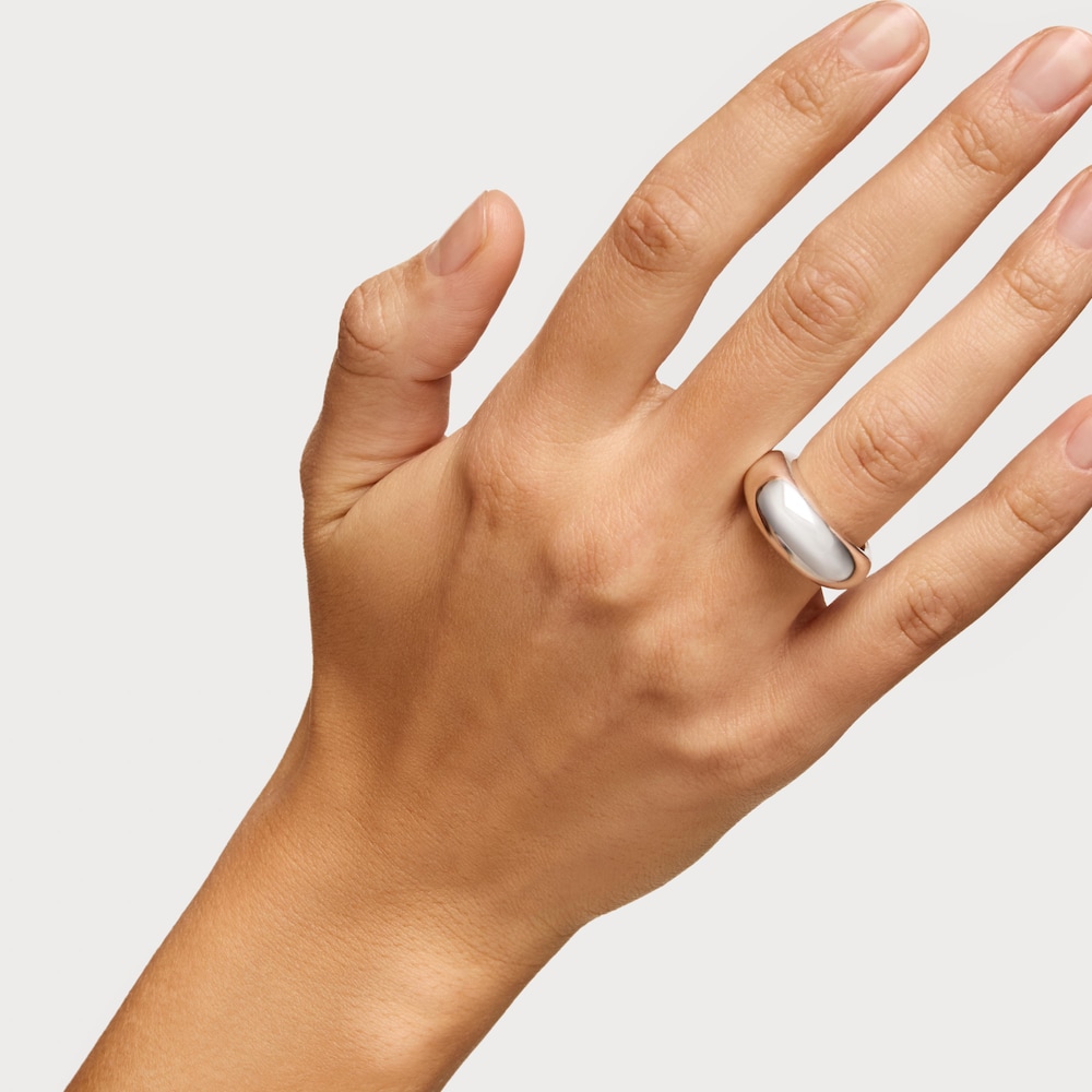 Anillo de plata abombado Warm
