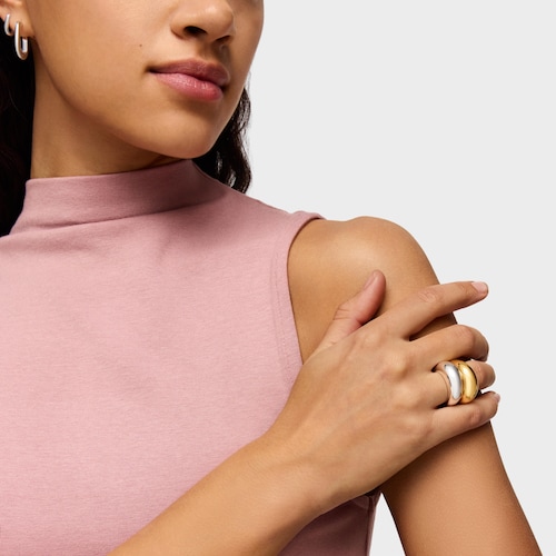 Anillo de plata abombado Warm