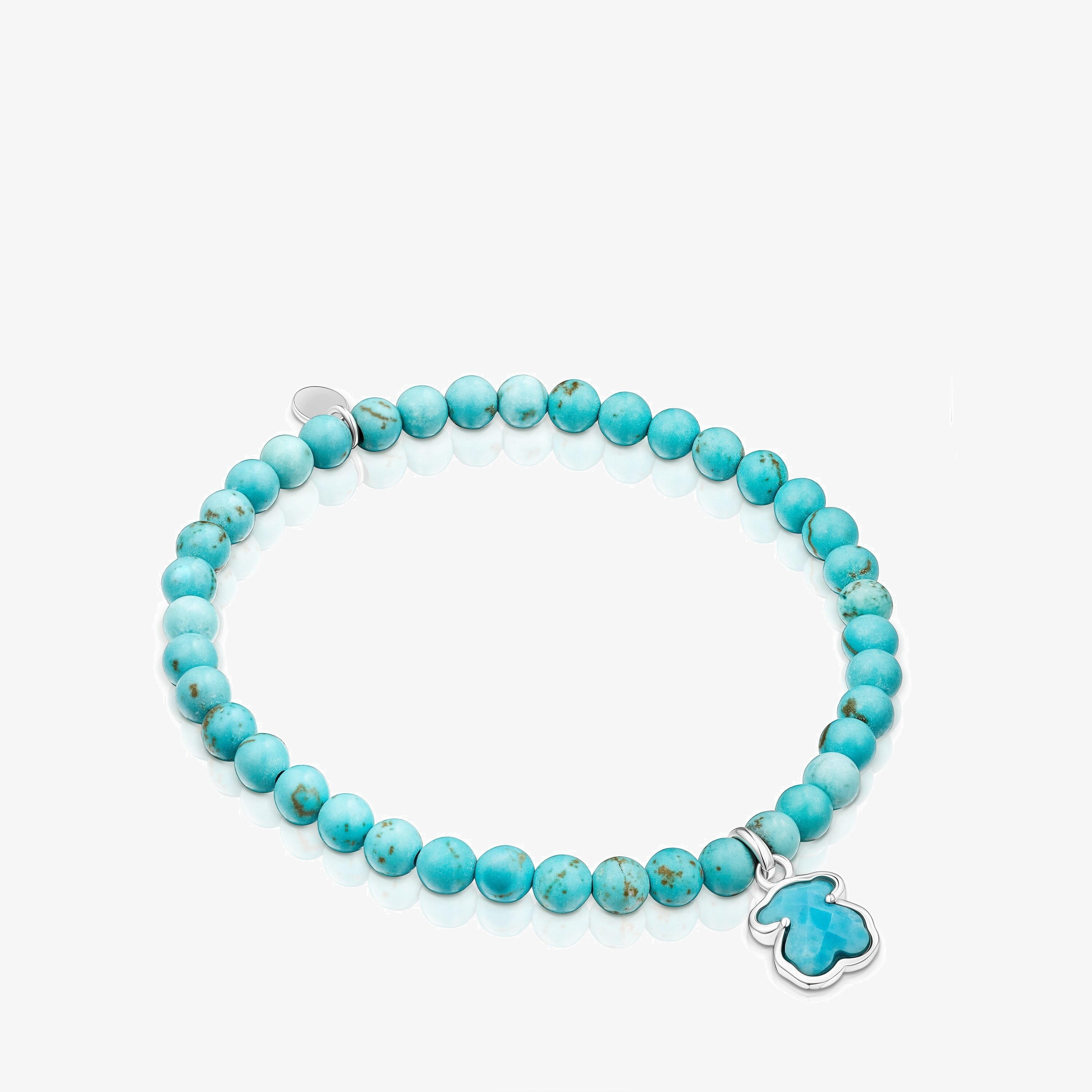 Silver and dyed magnesite TOUS Icon Color bracelet