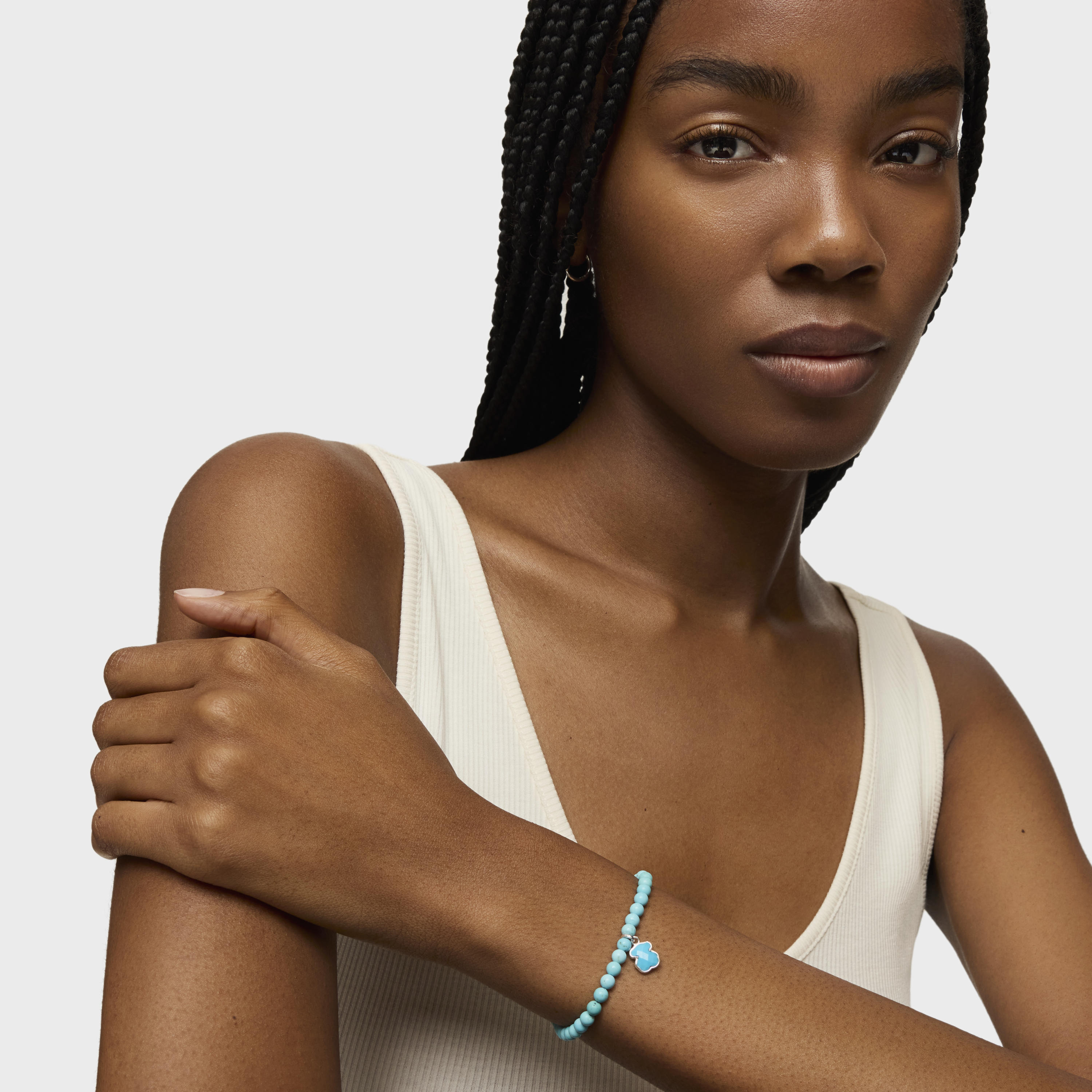 Silver and dyed magnesite TOUS Icon Color bracelet