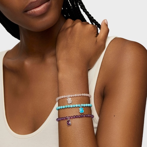 Pulsera de plata y magnesitas TOUS Icon Color